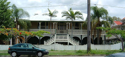 Typical Federation style Queenslander with filigree screens